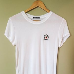 👻 Brandy Melville Ghost Emoji T-shirt ONE SIZE